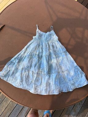 GAP Light Blue Kids Floral Print Dress